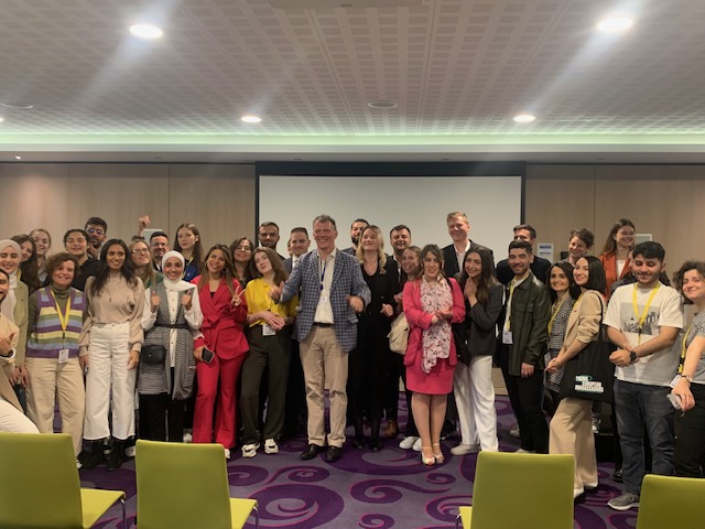 Mathieu Bousequet, DG NEAR with the EU Young European Ambassadors