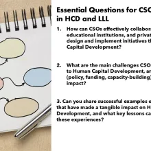 Essential Questions for Engaging with CSOs in HCD and LLL