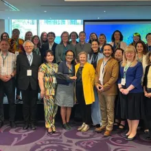 A grGroup photo of participants at an international migration and skills research forum.