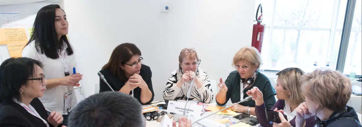 Discussion at one of the tables