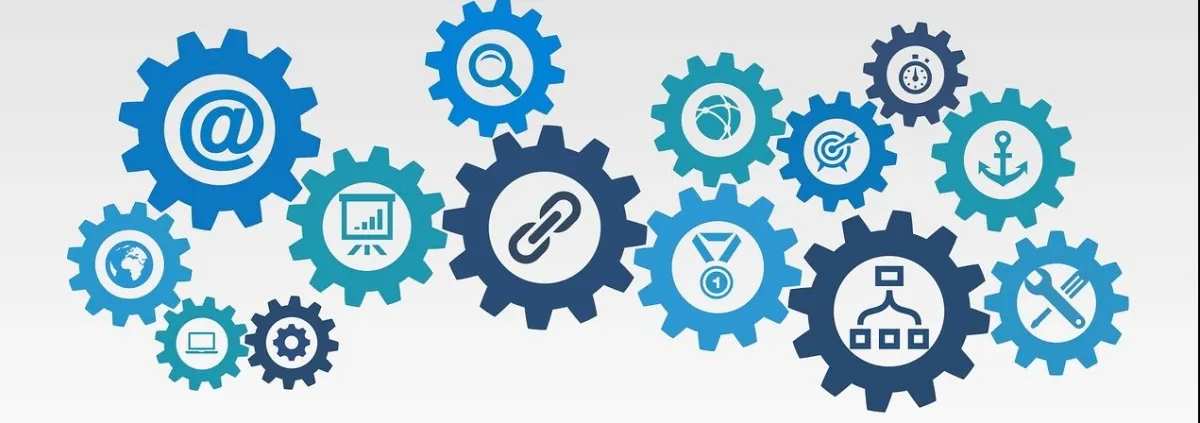 Connected cog wheels