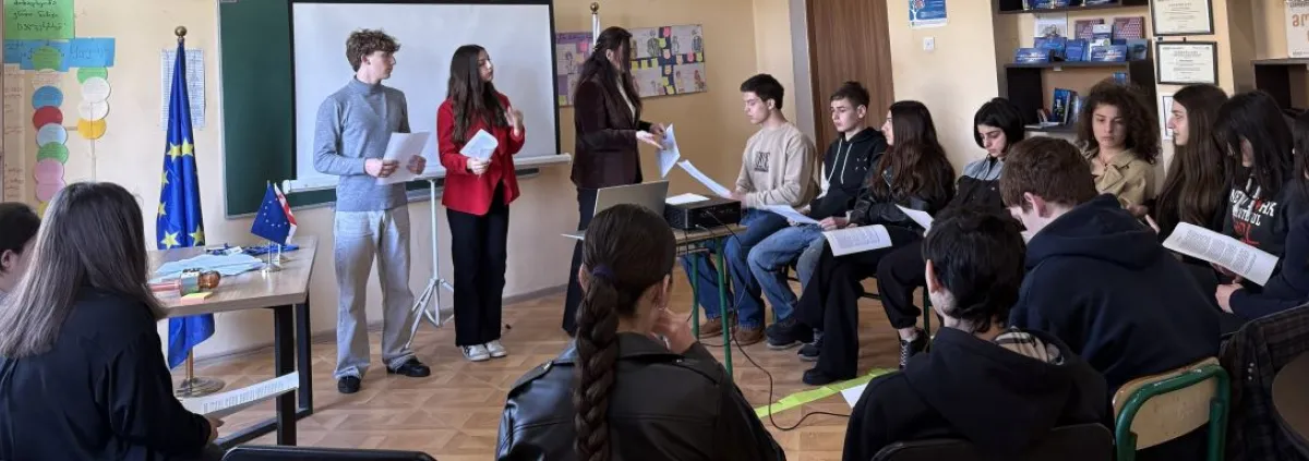 Students facilitating theatre simulations