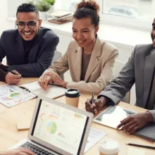 Image of young workers learning during their job